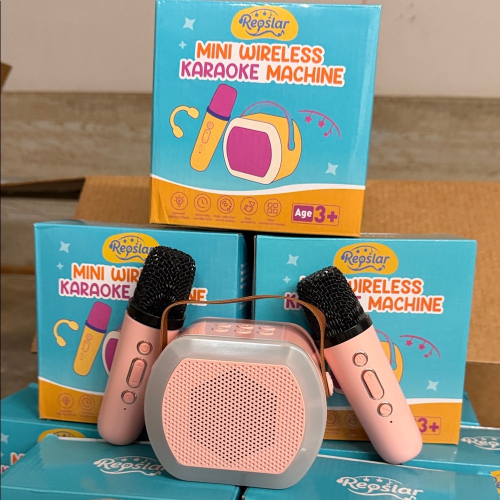 Pink Mini Wireless Karaoke Machine Perfect for Easter Baskets